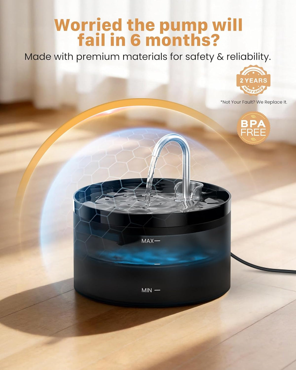 Cat Water Fountain: Dog Bowl Fountains - Automatic Pet Dispenser