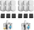 Cat Water Fountain Filter: Cat Fountain Filters - Pet Dispenser Replacementfilter - Suitable for Stainless Steel Water Fountains for Cats - 6 Filters + 6 Sponges of Dog Dispenser