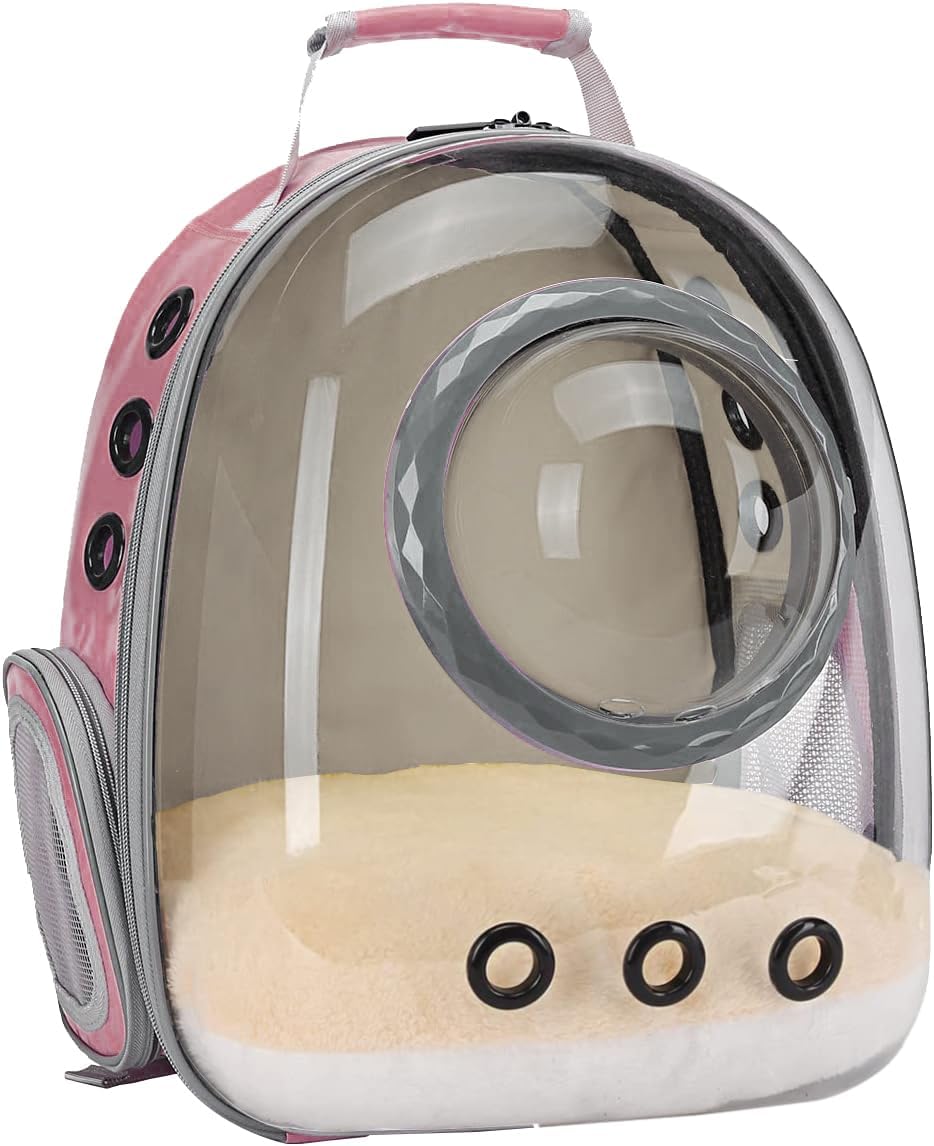 Cat Bubble Backpack Carrier, Space Capsule Astronaut Clear Pet Backpack Carrier for Cat and Small Puppy (Green)