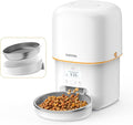 Automatic Cat Feeder, 3L Cat Food Dispenser with over 180-Day Battery Life, Anti-Jam Design, 1-6 Meals per Day with Stainless Steel Cat Bowl, Keep Cat Dry Food Fresh, Also for Small Dog