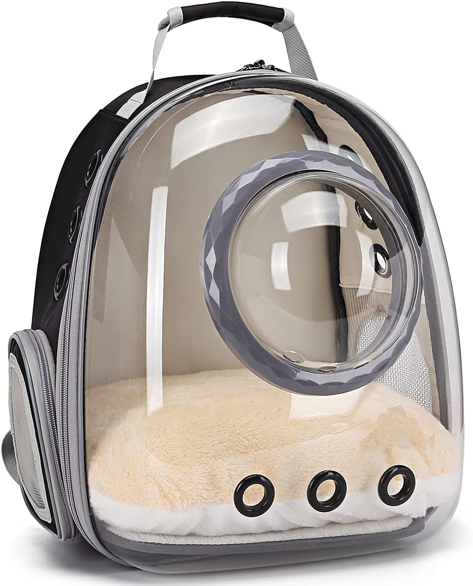 Cat Bubble Backpack Carrier, Space Capsule Astronaut Clear Pet Backpack Carrier for Cat and Small Puppy (Green)