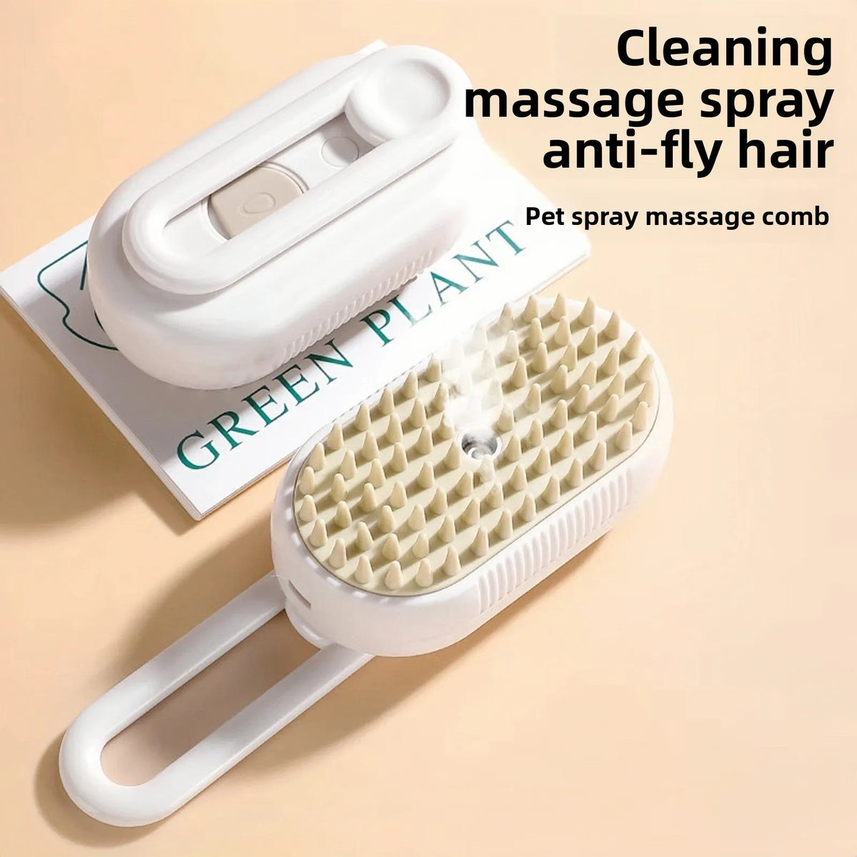 Pet Hair Removal Brush 3 in 1Rechargeable Steaming Dog Cat Hair Brush Pet Spray Massage Comb with Handle Steam Pet Brush
