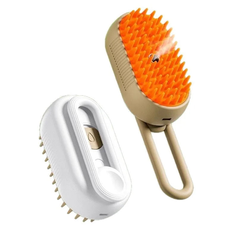 Pet Hair Removal Brush 3 in 1Rechargeable Steaming Dog Cat Hair Brush Pet Spray Massage Comb with Handle Steam Pet Brush