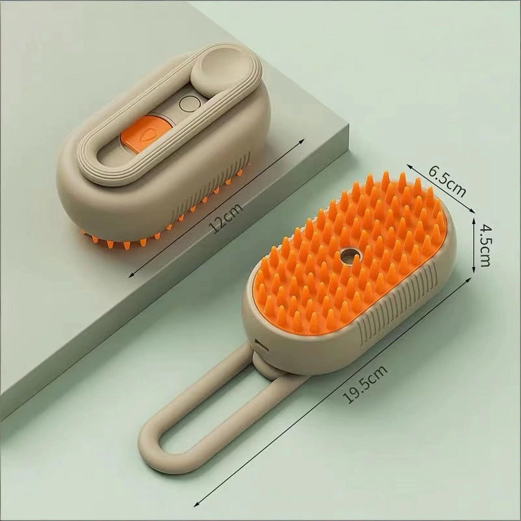 Pet Hair Removal Brush 3 in 1Rechargeable Steaming Dog Cat Hair Brush Pet Spray Massage Comb with Handle Steam Pet Brush
